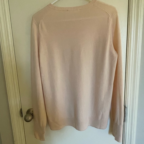 Everlane 100% Cashmere Crewneck Sweater, Light Pink, Large - Picture 2 of 6